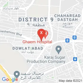 این نقشه، نشانی دکتر صدیقه منصوری متخصص بیماریهای عفونی و گرمسیری در شهر کرج است. در اینجا آماده پذیرایی، ویزیت، معاینه و ارایه خدمات به شما بیماران گرامی هستند.